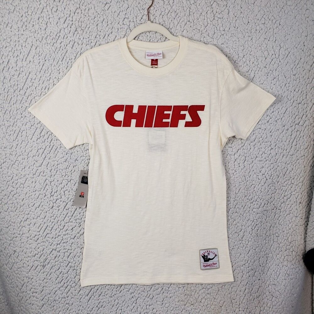 Mitchell and Ness Kansas City Chiefs T Shirt Mens Small Vintage NFL Tee 38x28
